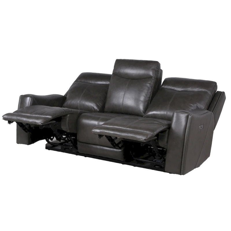 Fauteuil inclinable électrique en cuir pleine fleur de vache
