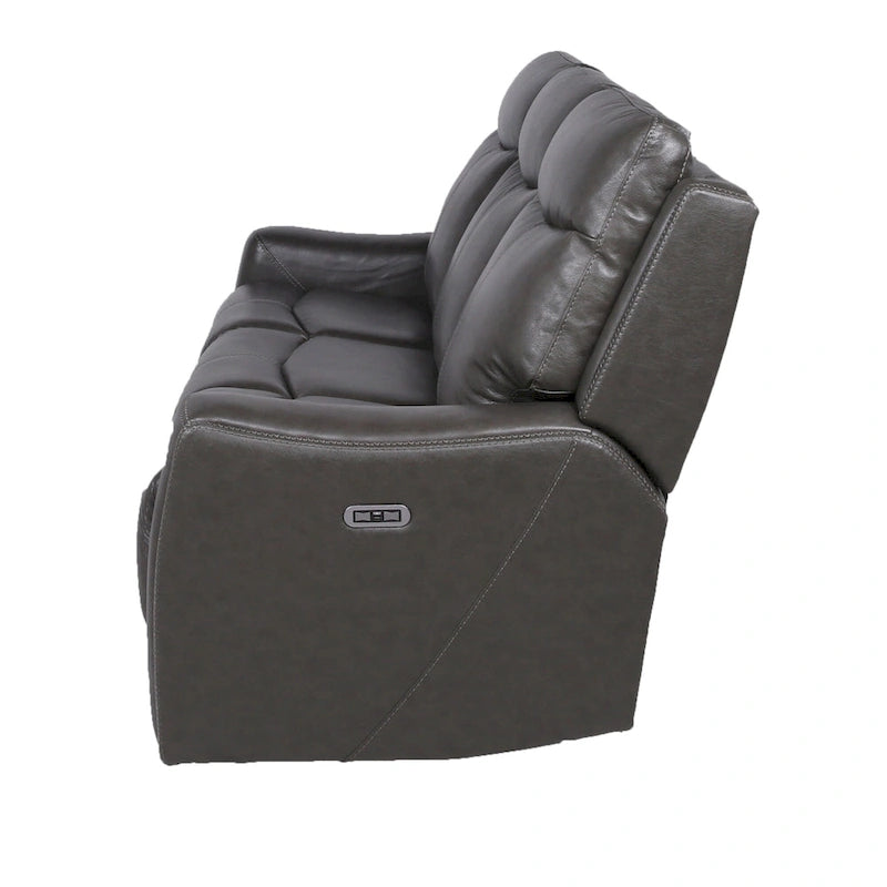 Fauteuil inclinable électrique en cuir pleine fleur de vache