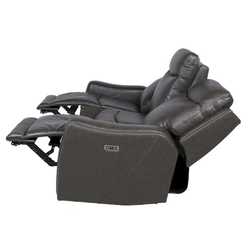 Fauteuil inclinable électrique en cuir pleine fleur de vache