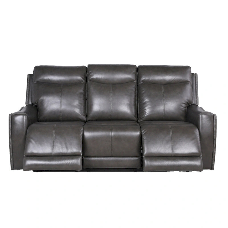 Fauteuil inclinable électrique en cuir pleine fleur de vache