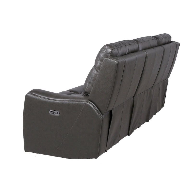 Fauteuil inclinable électrique en cuir pleine fleur de vache