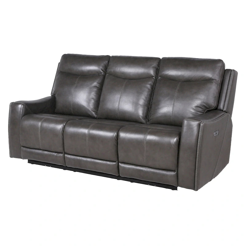 Fauteuil inclinable électrique en cuir pleine fleur de vache
