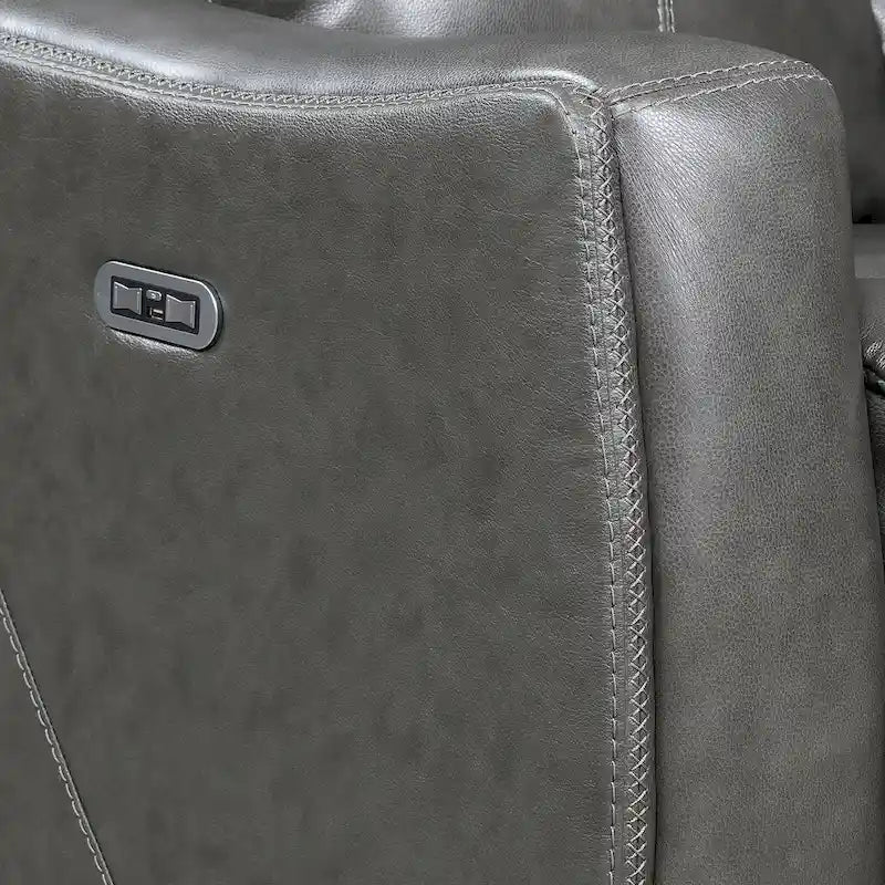 Fauteuil inclinable électrique en cuir pleine fleur de vache