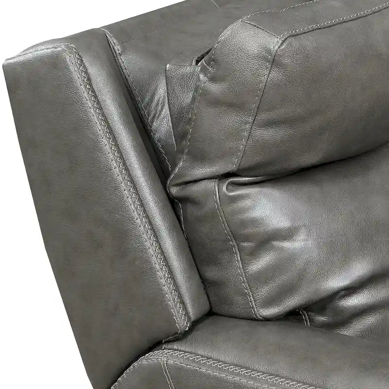 Fauteuil inclinable électrique en cuir pleine fleur de vache