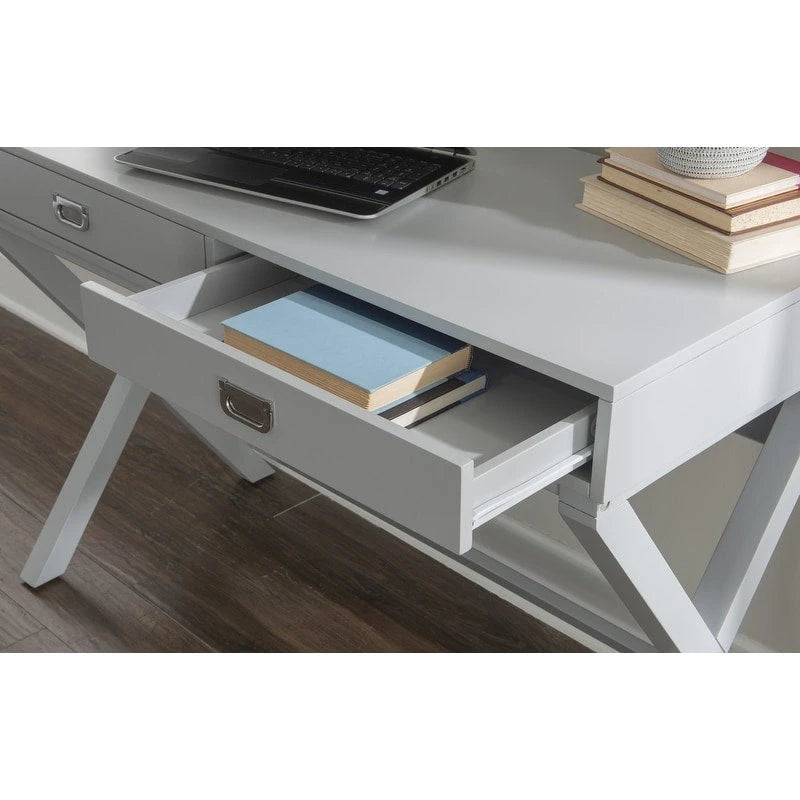 Bureau à cadre en X avec tiroirs