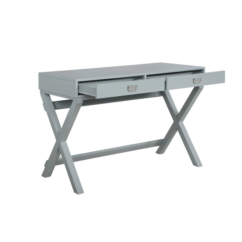 Bureau à cadre en X avec tiroirs