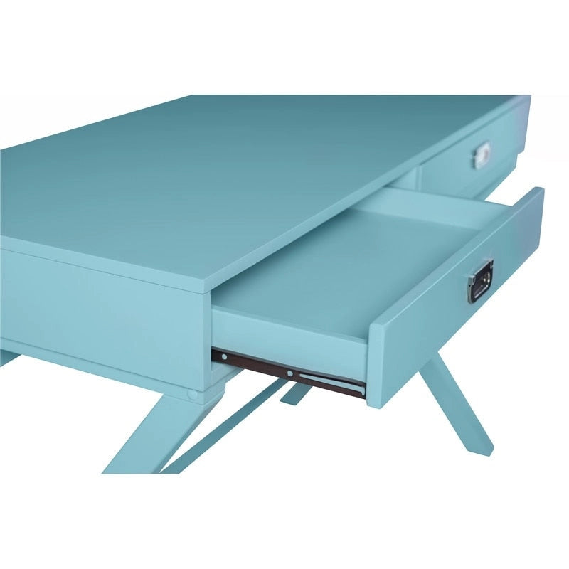 Bureau à cadre en X avec tiroirs