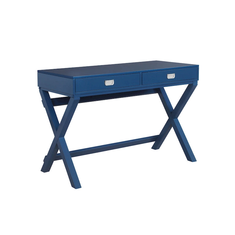Bureau à cadre en X avec tiroirs