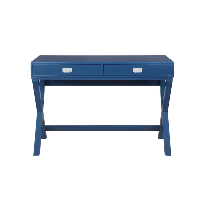 Bureau à cadre en X avec tiroirs