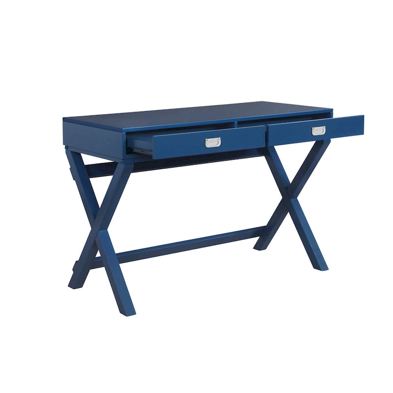 Bureau à cadre en X avec tiroirs
