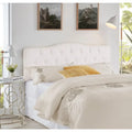 Tête de lit capitonnée embellie de boutons, tête de lit réglable en hauteur, tête de lit en tissu de haute qualité.