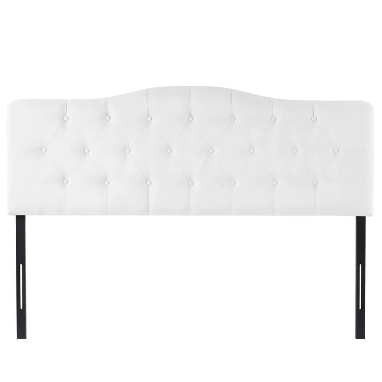Tête de lit capitonnée embellie de boutons, tête de lit réglable en hauteur, tête de lit en tissu de haute qualité.
