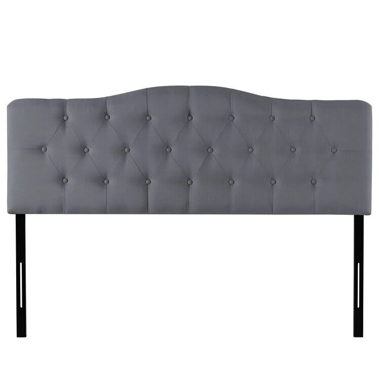 Tête de lit capitonnée embellie de boutons, tête de lit réglable en hauteur, tête de lit en tissu de haute qualité.