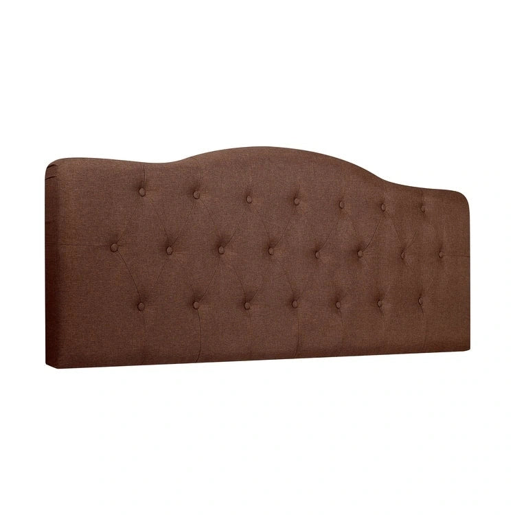 Tête de lit capitonnée embellie de boutons, tête de lit réglable en hauteur, tête de lit en tissu de haute qualité.