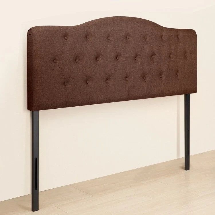Tête de lit capitonnée embellie de boutons, tête de lit réglable en hauteur, tête de lit en tissu de haute qualité.