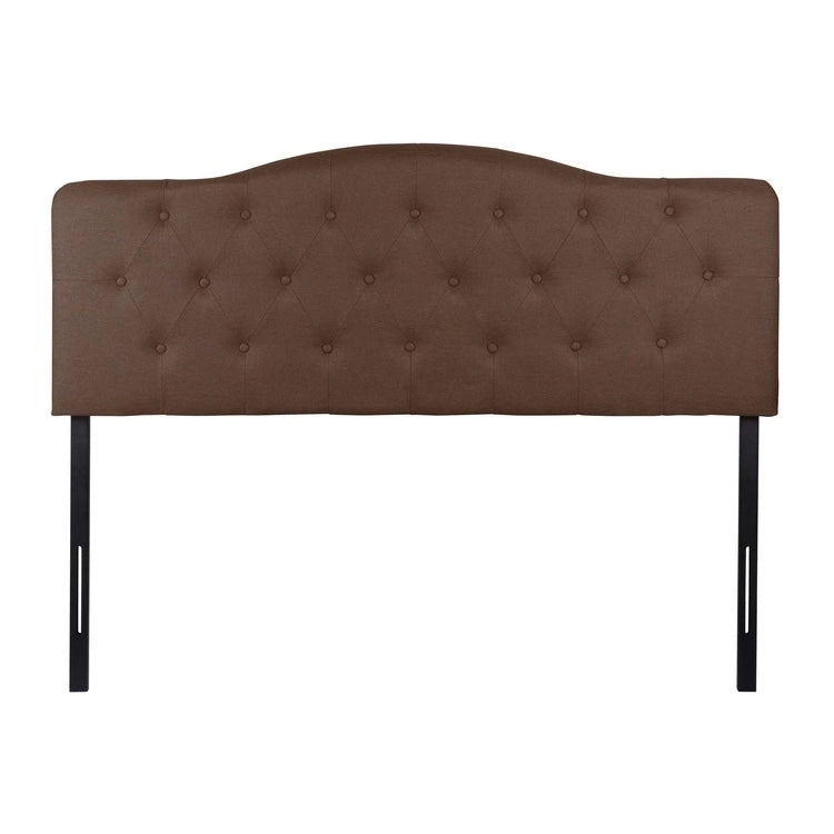Tête de lit capitonnée embellie de boutons, tête de lit réglable en hauteur, tête de lit en tissu de haute qualité.