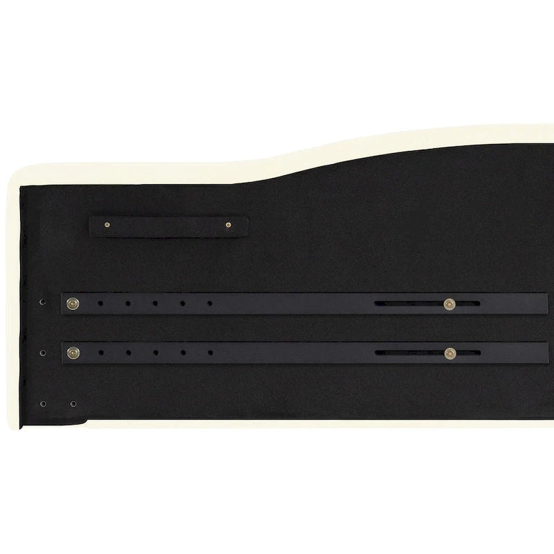 Tête de lit capitonnée embellie de boutons, tête de lit réglable en hauteur, tête de lit en tissu de haute qualité.