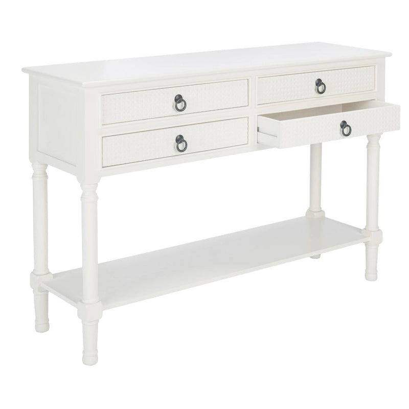 Console à quatre tiroirs - 42 pouces de large x 13 pouces de long x 29,5 pouces de haut - 42 pouces de large x 13 pouces de profondeur x 30 pouces de haut