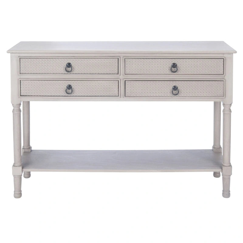 Console à quatre tiroirs - 42 pouces de large x 13 pouces de long x 29,5 pouces de haut - 42 pouces de large x 13 pouces de profondeur x 30 pouces de haut