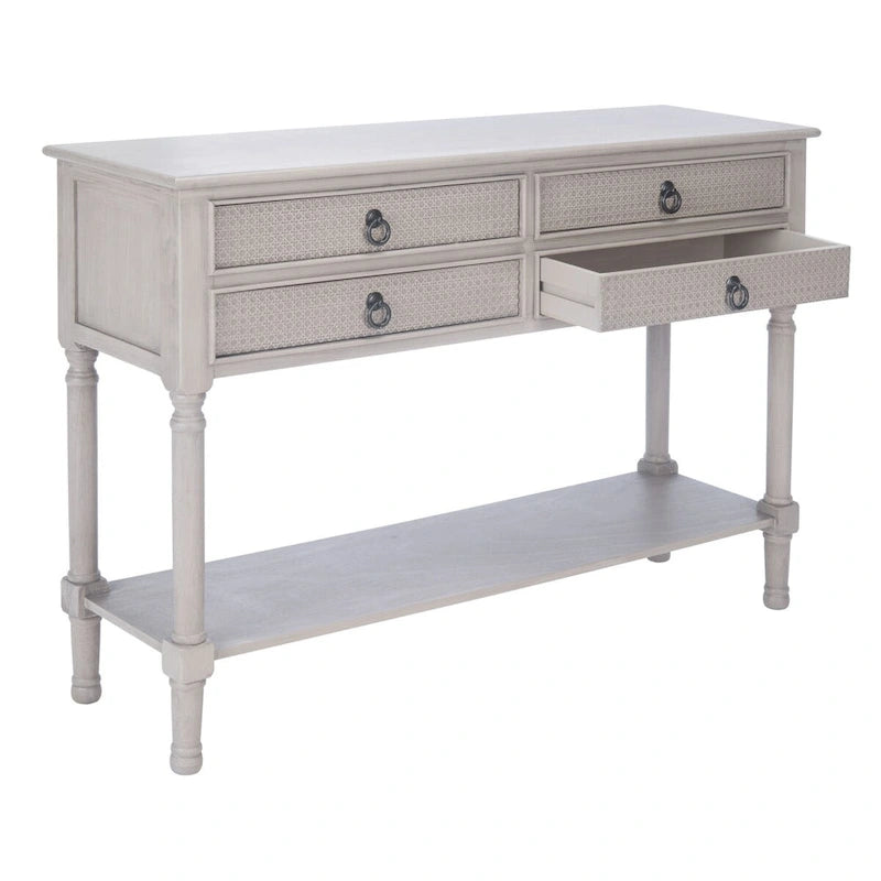 Console à quatre tiroirs - 42 pouces de large x 13 pouces de long x 29,5 pouces de haut - 42 pouces de large x 13 pouces de profondeur x 30 pouces de haut