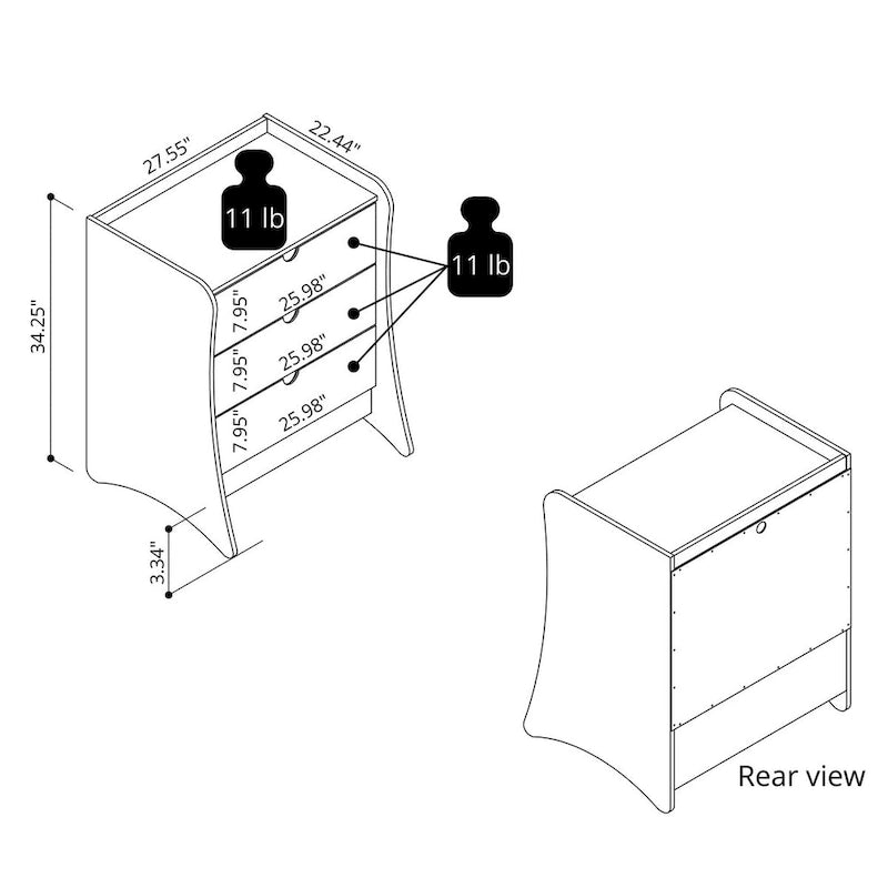 Ensemble de coiffeuse et table de chevet modernes, style médiéval, deux pièces