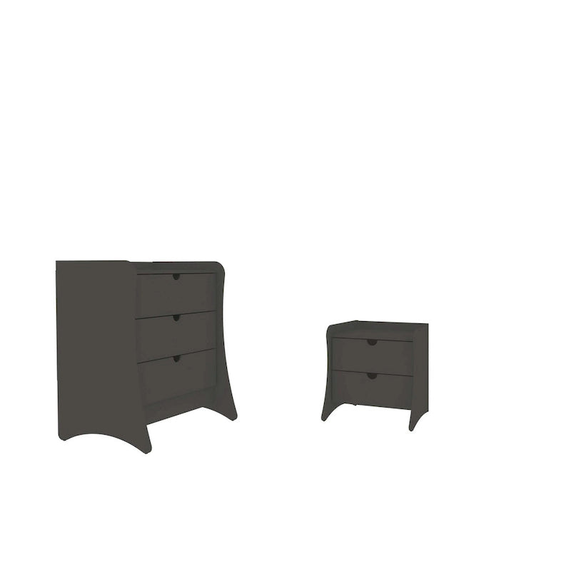 Ensemble de coiffeuse et table de chevet modernes, style médiéval, deux pièces