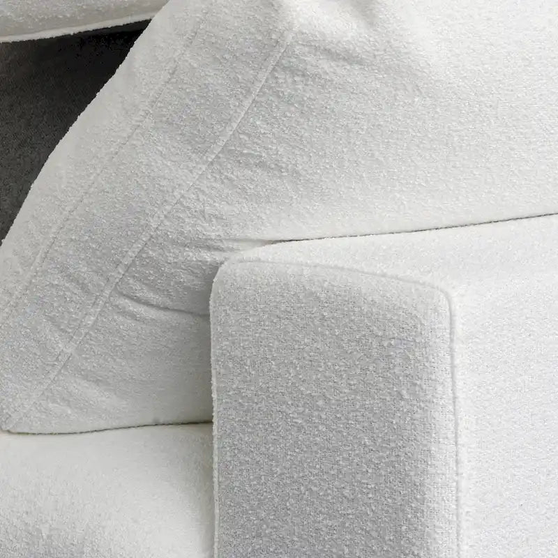 Canapé d'angle en plumes, 5 places, avec pouf