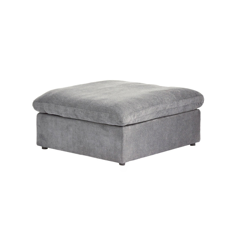 Canapé d'angle en plumes, 5 places, avec pouf