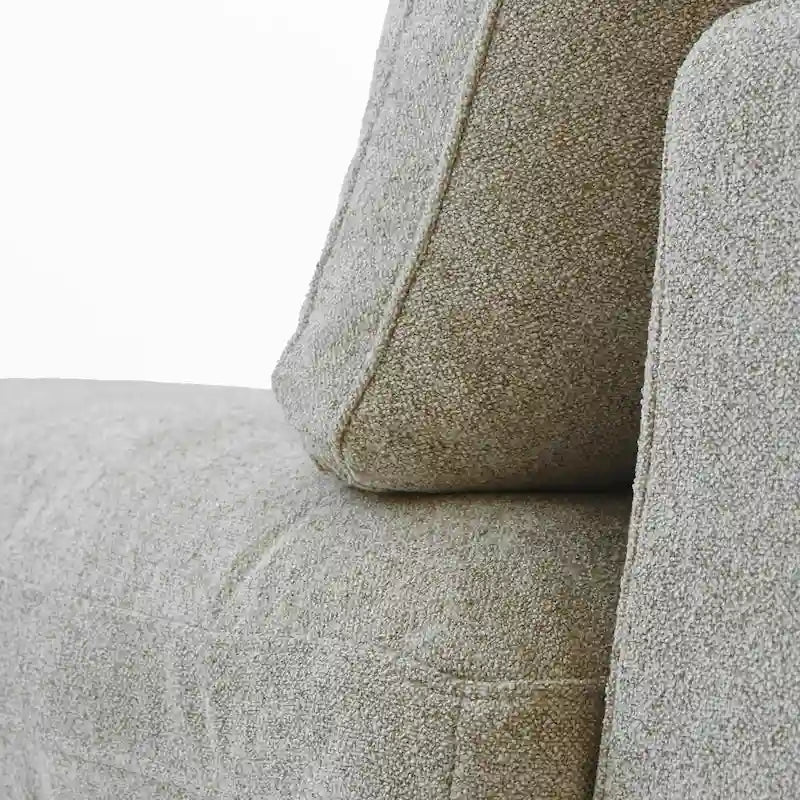 Canapé d'angle en plumes, 5 places, avec pouf