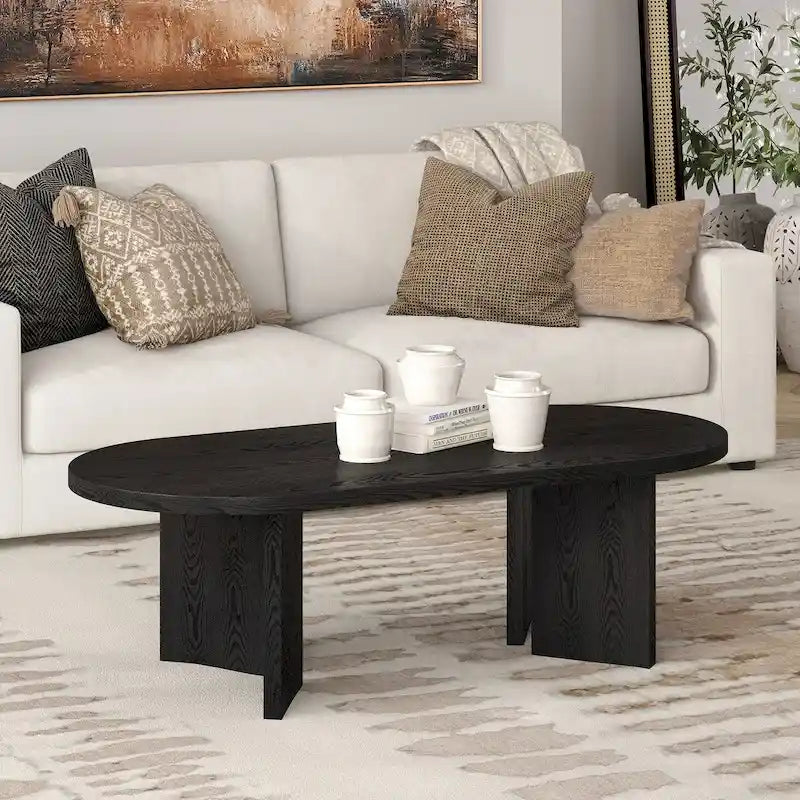 Table basse ovale de 48 pouces de largeur - 47,63 pouces de largeur