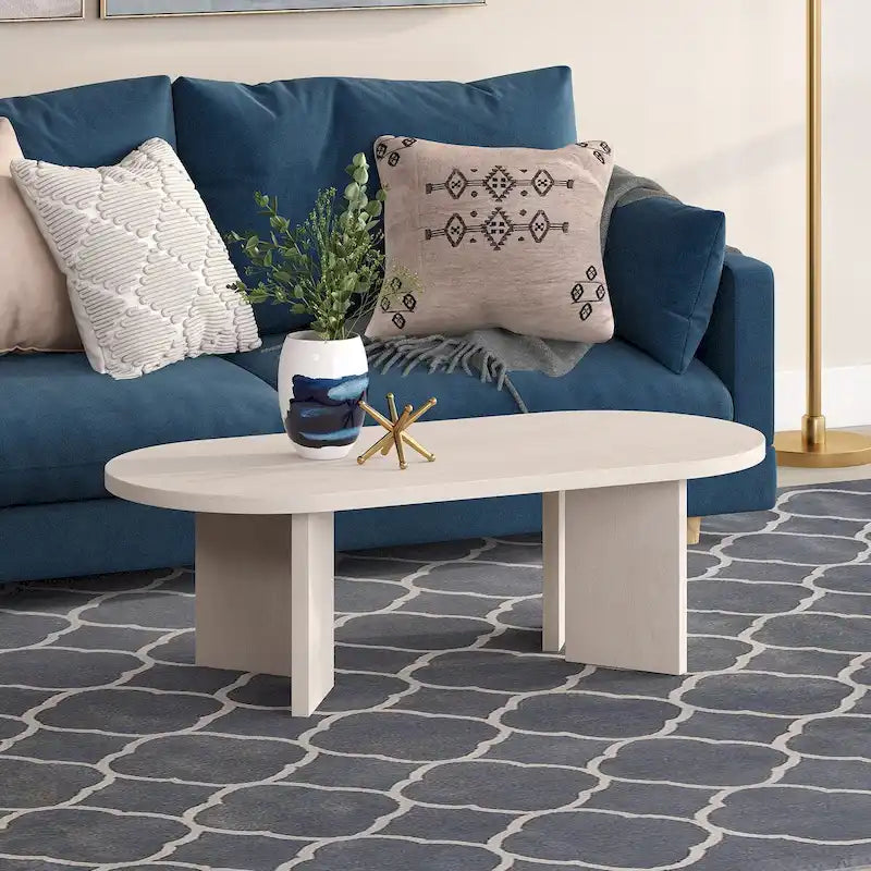 Table basse ovale de 48 pouces de largeur - 47,63 pouces de largeur