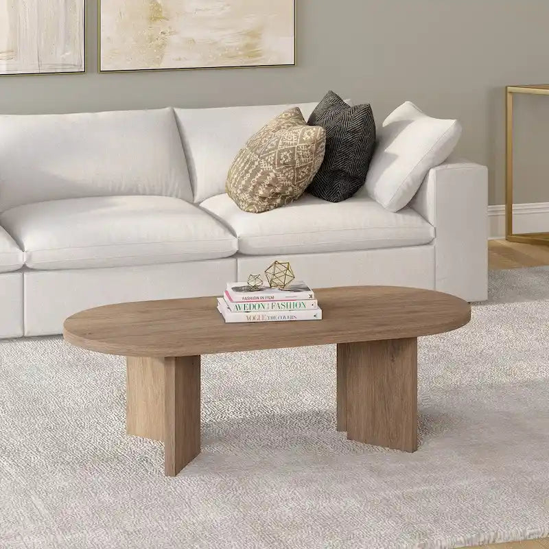 Table basse ovale de 48 pouces de largeur - 47,63 pouces de largeur