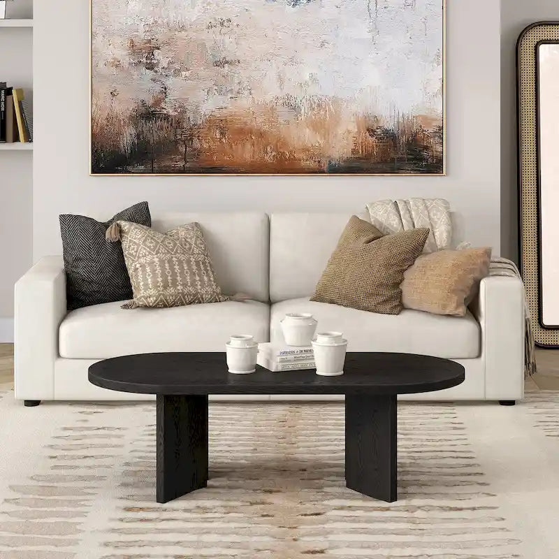Table basse ovale de 48 pouces de largeur - 47,63 pouces de largeur