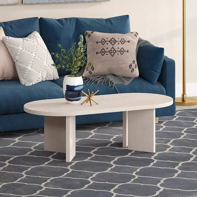 Table basse ovale de 48 pouces de largeur - 47,63 pouces de largeur