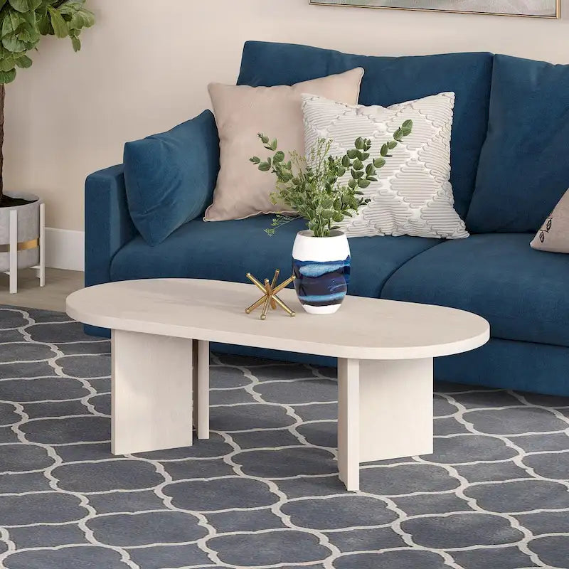 Table basse ovale de 48 pouces de largeur - 47,63 pouces de largeur