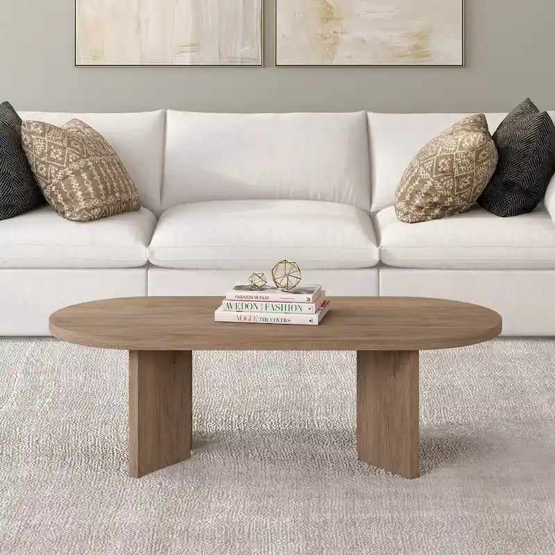 Table basse ovale de 48 pouces de largeur - 47,63 pouces de largeur