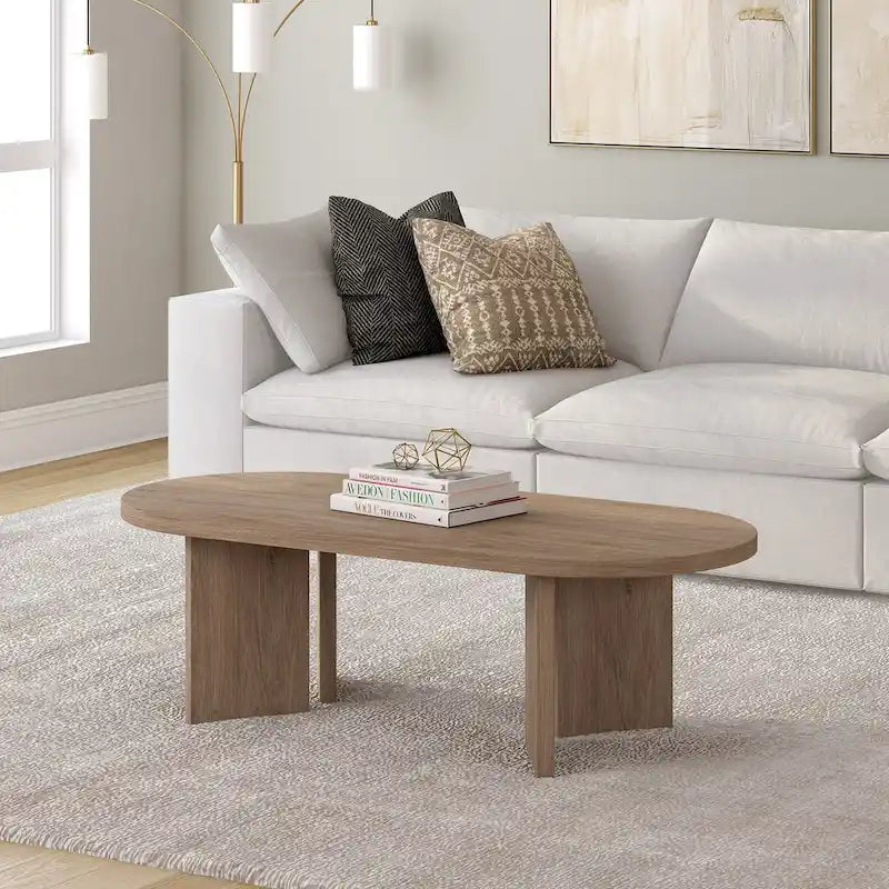 Table basse ovale de 48 pouces de largeur - 47,63 pouces de largeur