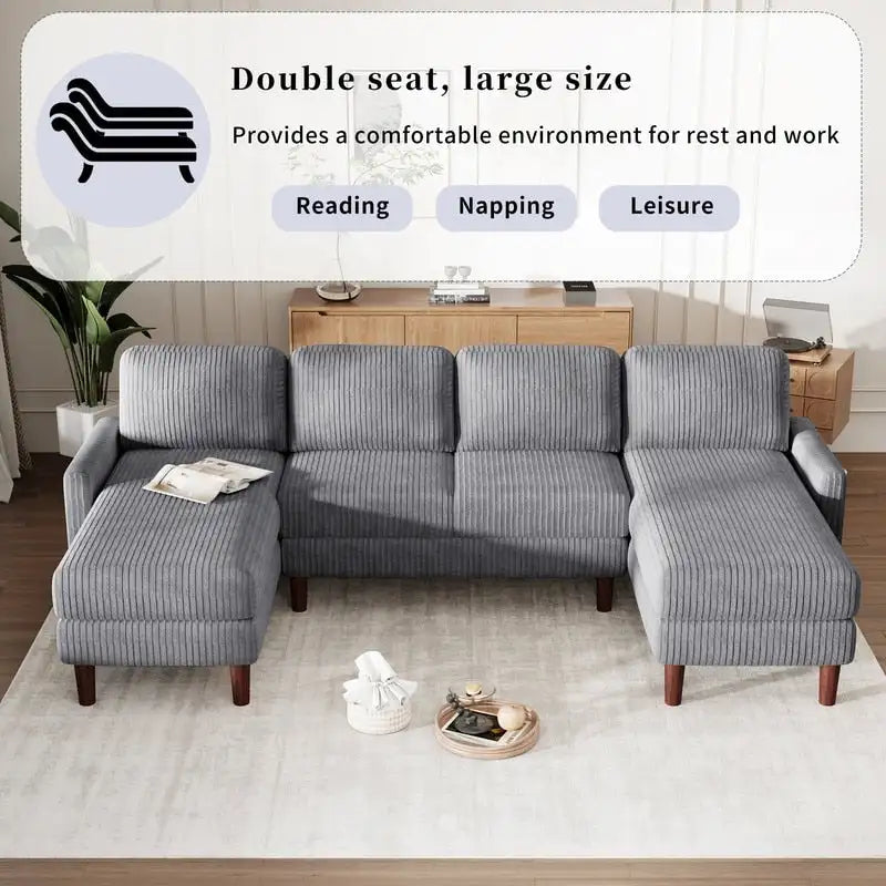 Canapé modulable en U pour salons et espaces spacieux